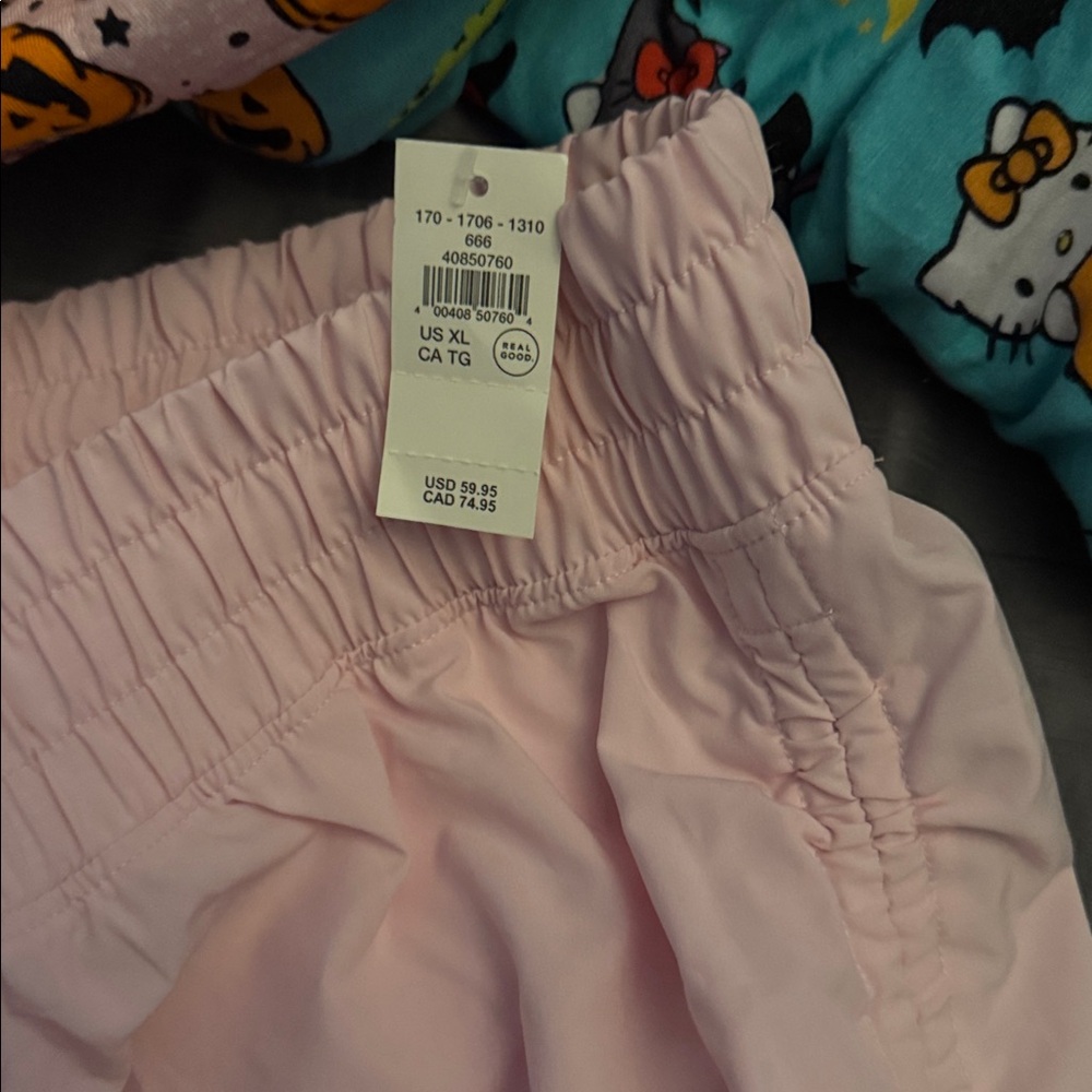 Light Pink side Drawstring Shorts - Picture 2 of 4